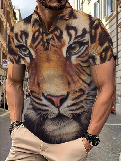 Herren Poloshirt Tiermotiv Modern Berlin Style