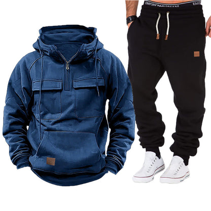 Herren funktionale Kapuzenjacke mit durchgehendem Reißverschluss und praktischen Taschen BerlinGlamour, die für viele Anlässe geeignet sind, wird zu Herren funktionale Kapuzenjacke