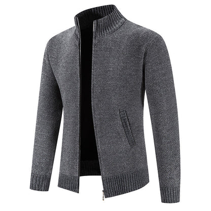 Herren Strickjacke Modisch Reißverschluss Kragen