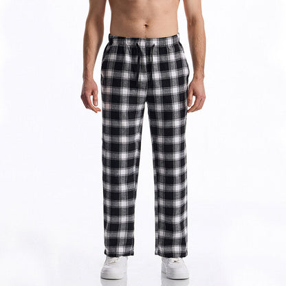 Herren Pyjamahose Weich Flanell Warm Bequem