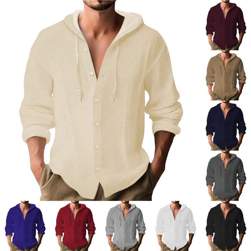 Herren Kapuzenpullover Strukturiertes Design Modern - BerlinGlamour