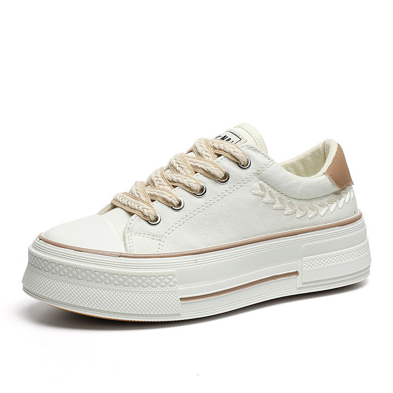 Damen Sneaker Plateau Atmungsaktiv Hohe Sohle
