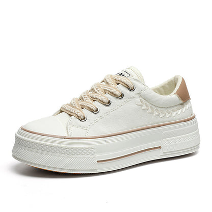Damen Sneaker Plateau Atmungsaktiv Hohe Sohle