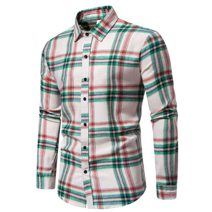 Herren Flanellhemd Karomuster Modern Schwarz