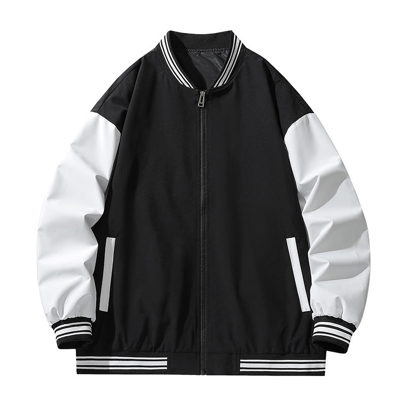 Herren Jacke Sportlich Gestreift Übergangsjacke Modern