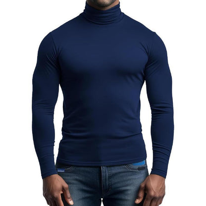 Herren T-Shirt Rollkragen Weich atmungsaktiv Sportlich