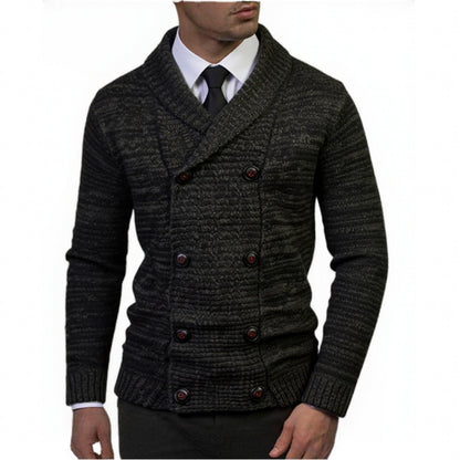 Herren Strickpullover Modern mit Knopfverschluss und Struktur