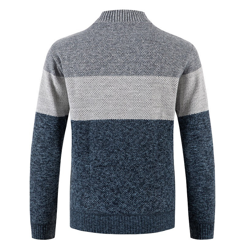 Herren Strickjacke Modern mit Reißverschluss und Muster