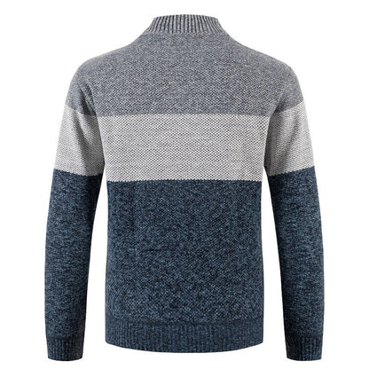 Herren Strickjacke Modern mit Reißverschluss und Muster
