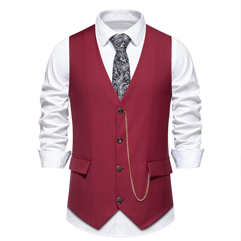 Herren Weste Elegant Modern mit feinen Details
