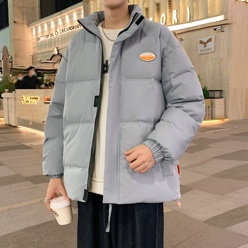 Herren Steppjacke Verstellbare Kapuze Warm Geplüsst