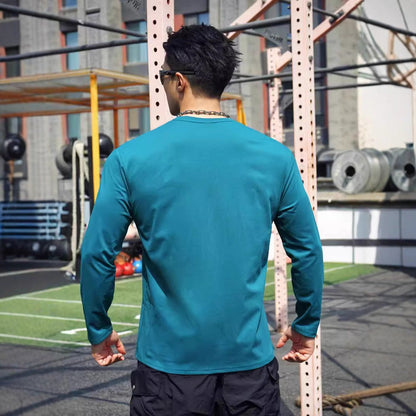 Herren Sportshirt Langarm Atmungsaktiv Feuchtigkeitstransport