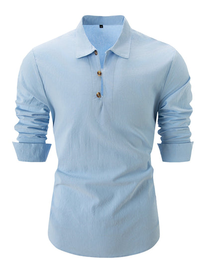 Herren Langarmhemd Elegantes Knopfhemd Modern Slimfit