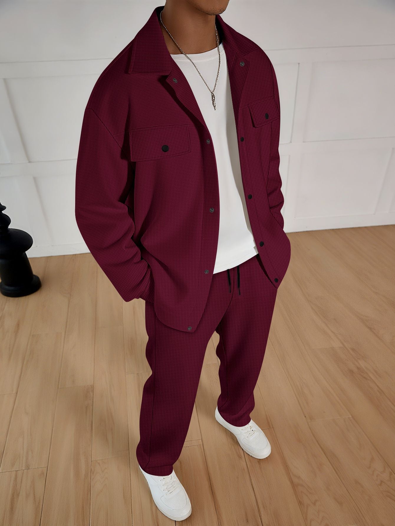 Herren Kombi Outfit Jacke Hose Casual Modern