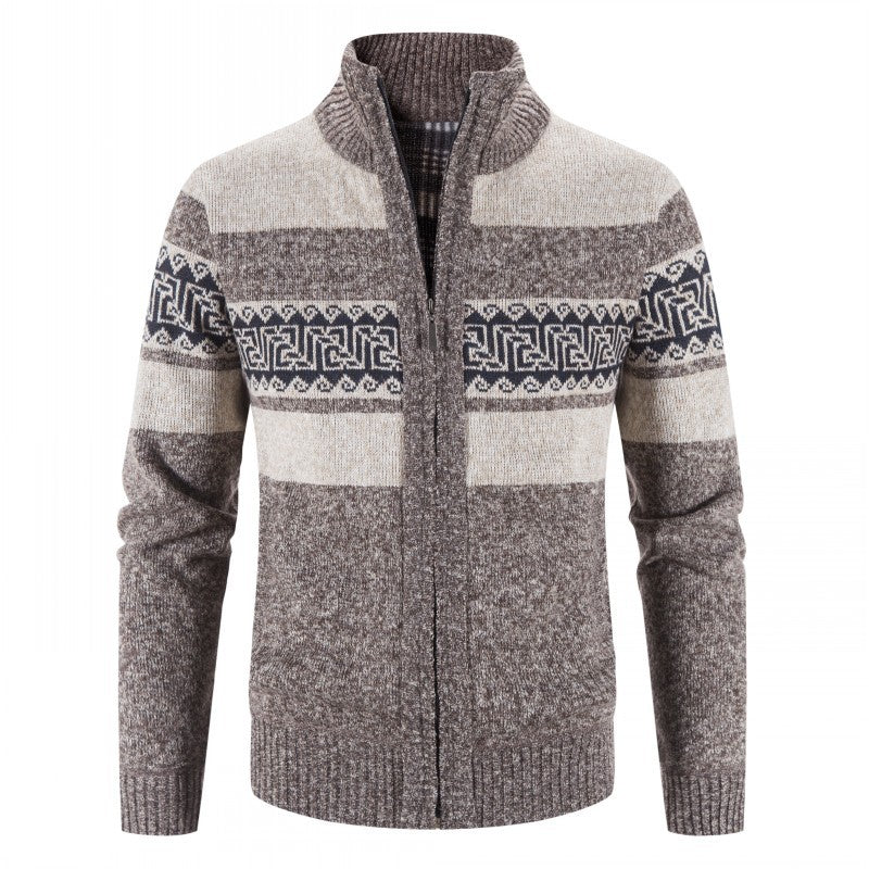 Herren Strickjacke Modern Hochkragen Stylish