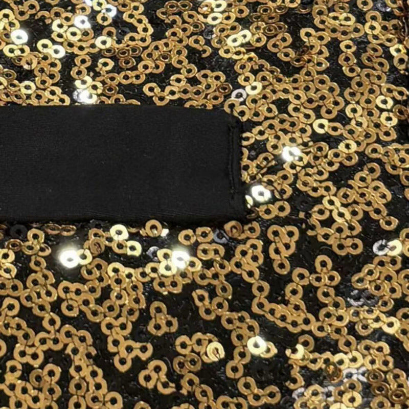 Herren Glitzerweste Festlich Schimmernd Pailletten