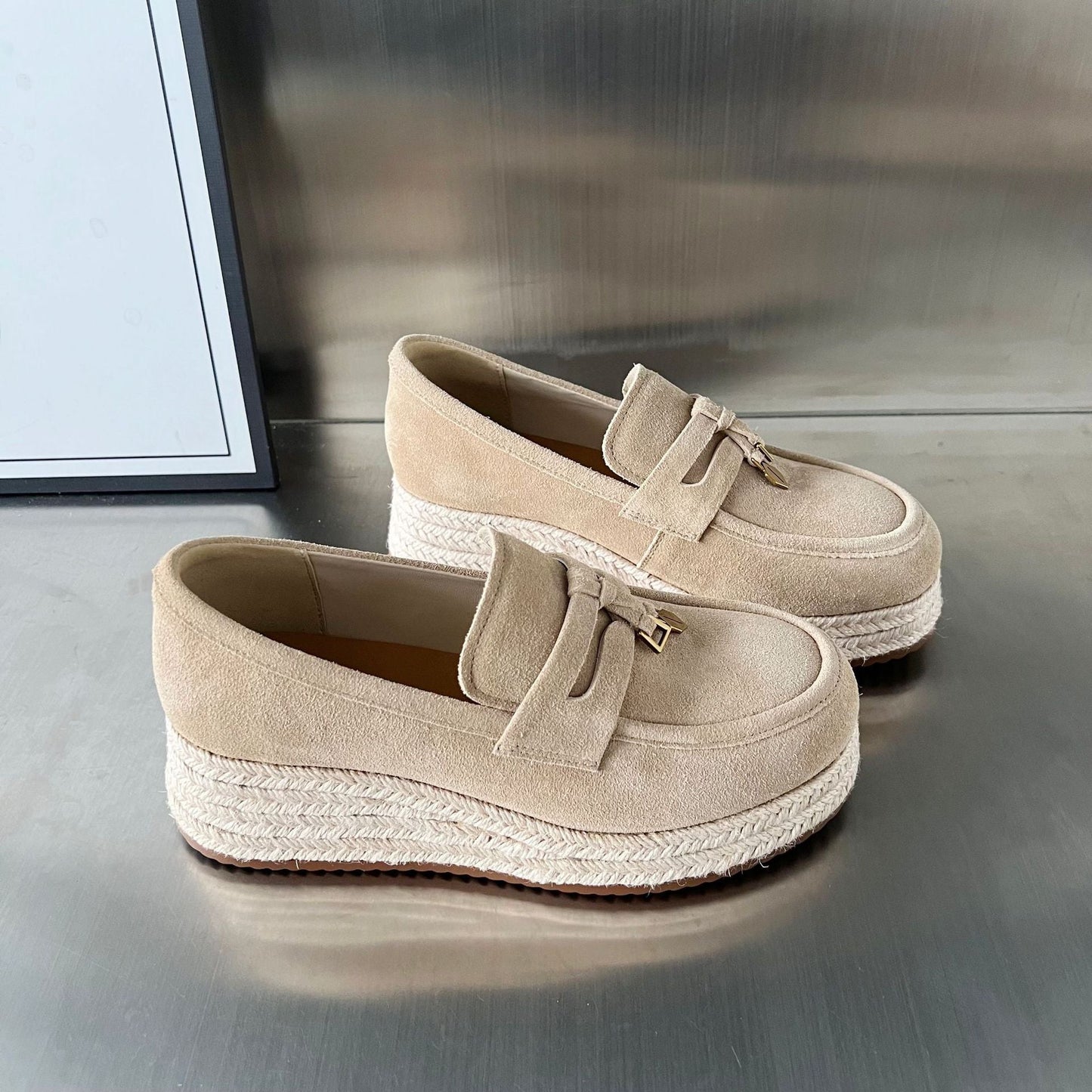 Damen Espadrilles Plateau Modisch Hochwertig