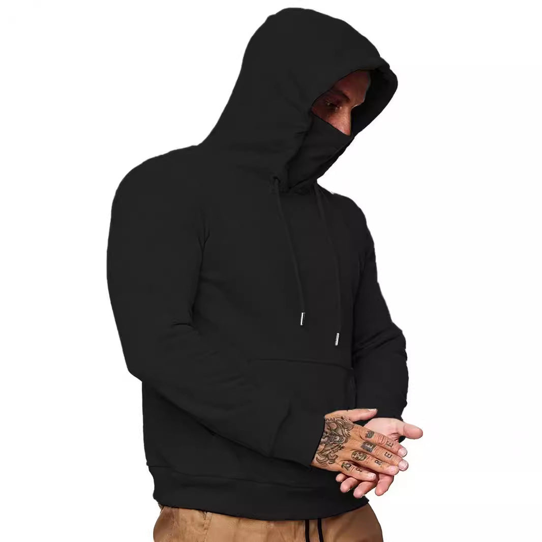 Herren Kapuzenpullover Gesichtsschutz Multifunktionsjacke Warm