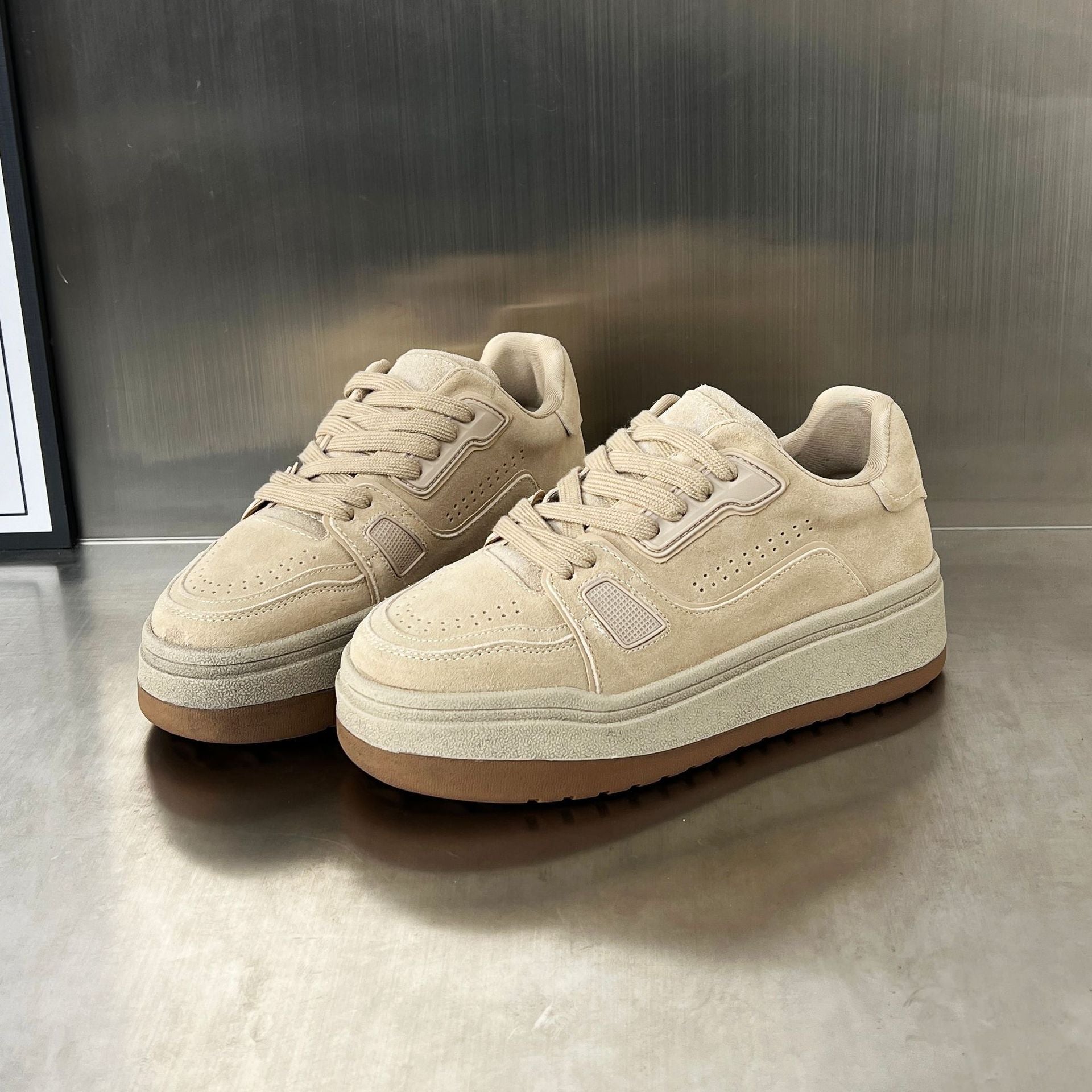 Damen Sneaker Chunky Wildleder Bequem Rutschfest - BerlinGlamour