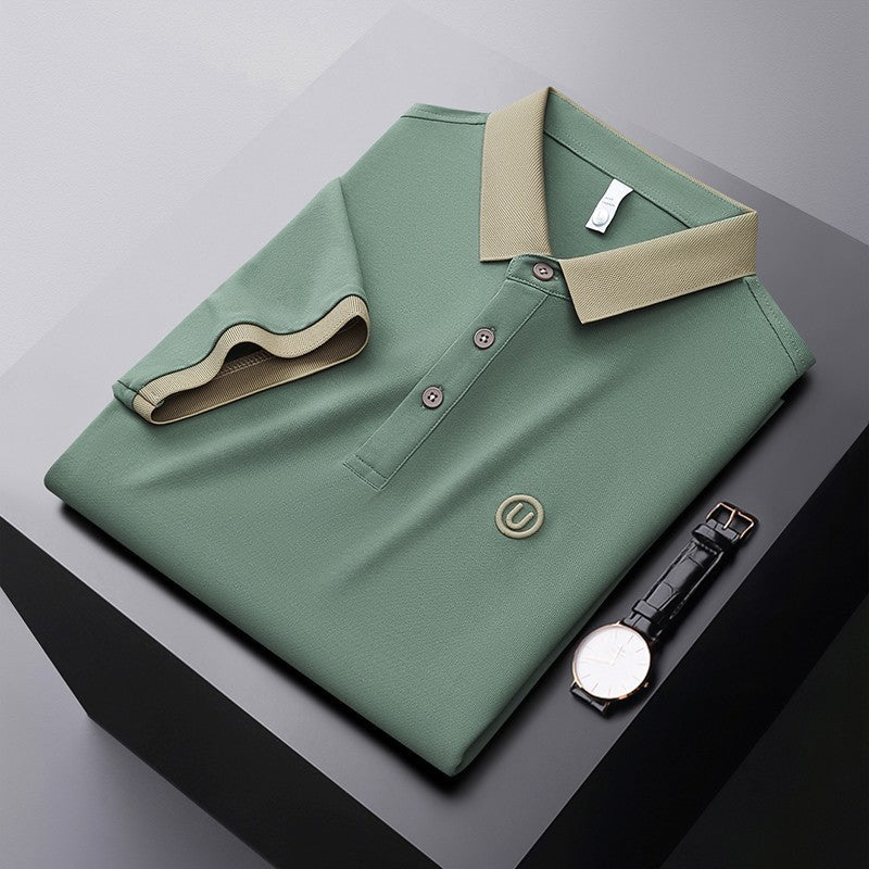Herren Poloshirt Atmungsaktiv Moderner Kontrastkragen - BerlinGlamour
