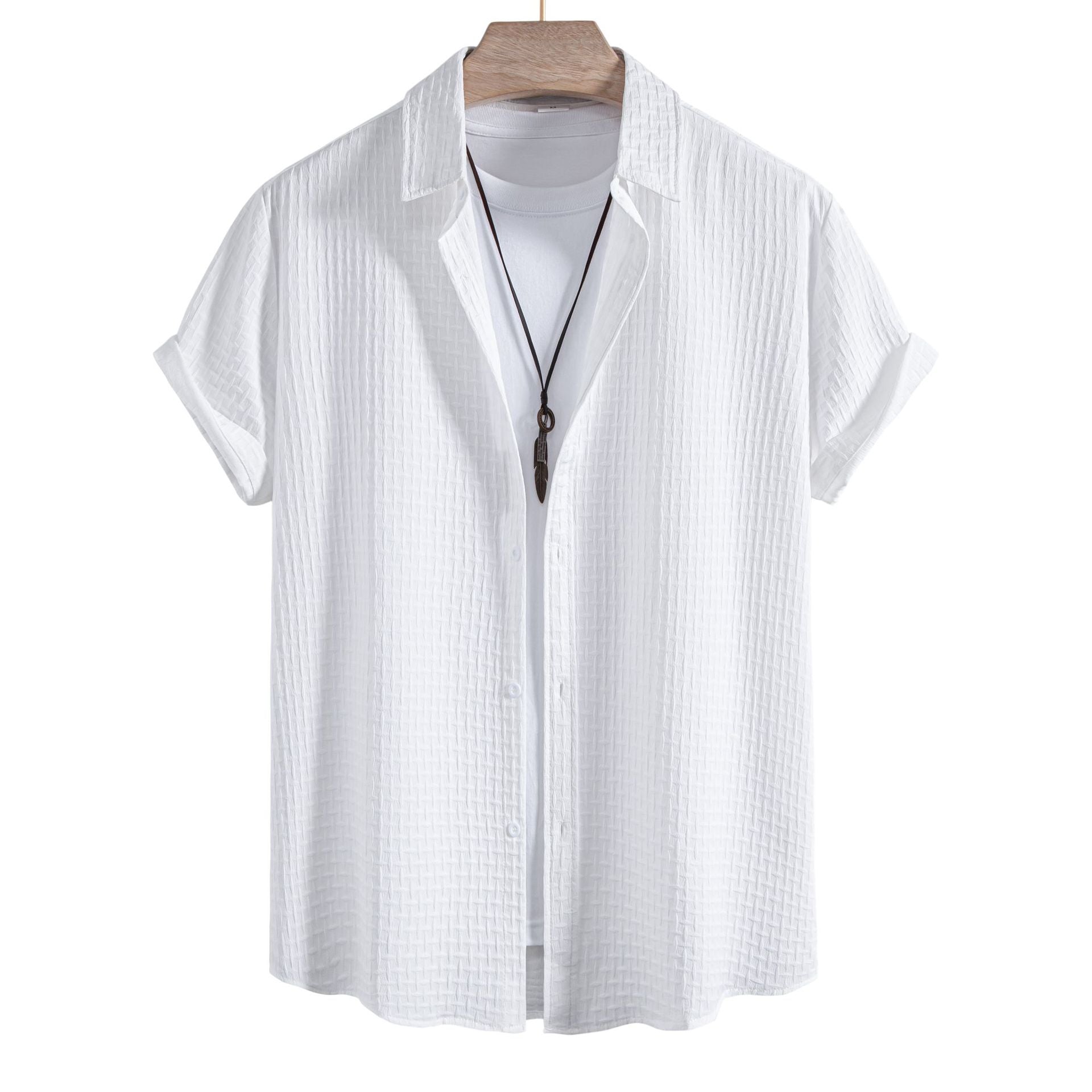 Herren Kurzarmhemd Atmungsaktiv Elegant Modern - BerlinGlamour
