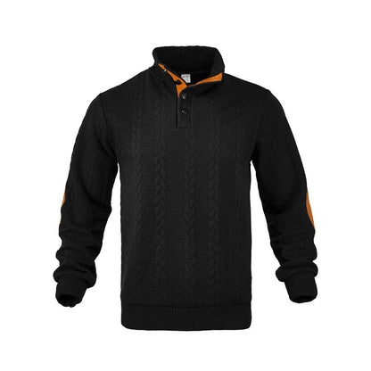 Herren Pullover Stehkragen Modern Strukturlook