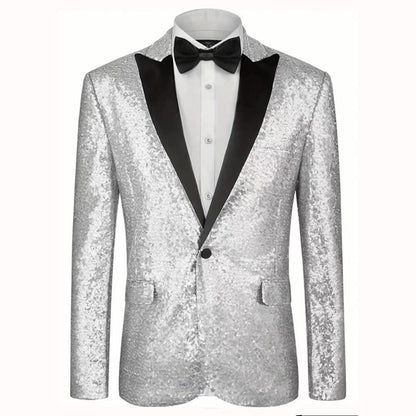 Herren Anzug mit Pailletten, Festlich Elegant Glitzernd