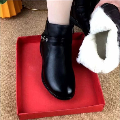 Damen Stiefeletten Warm Kuschelfutter Dekorativ - BerlinGlamour