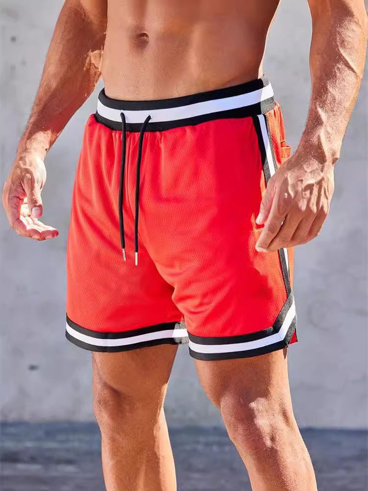 Herren Sports Shorts Mesh atmungsaktiv Seitenstreifen