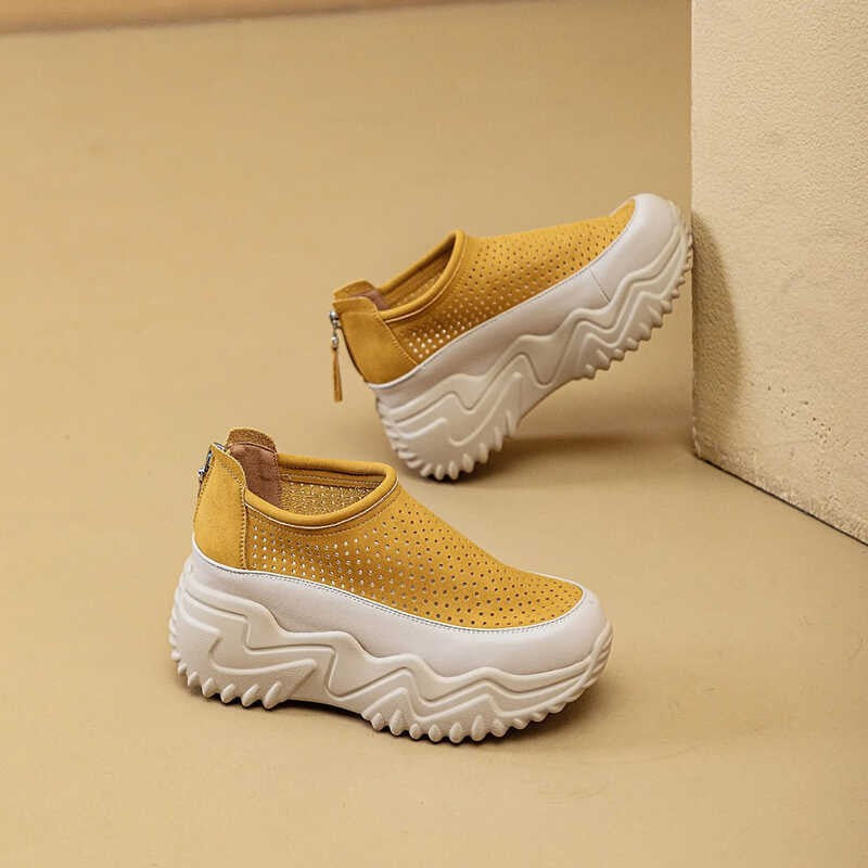 Damen Sneaker Bequem Luftdurchlässig Rutschfest Weiße Schuhe