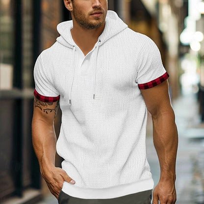 Herren Kapuzenshirt Modern mit Kontrastärmeln - BerlinGlamour