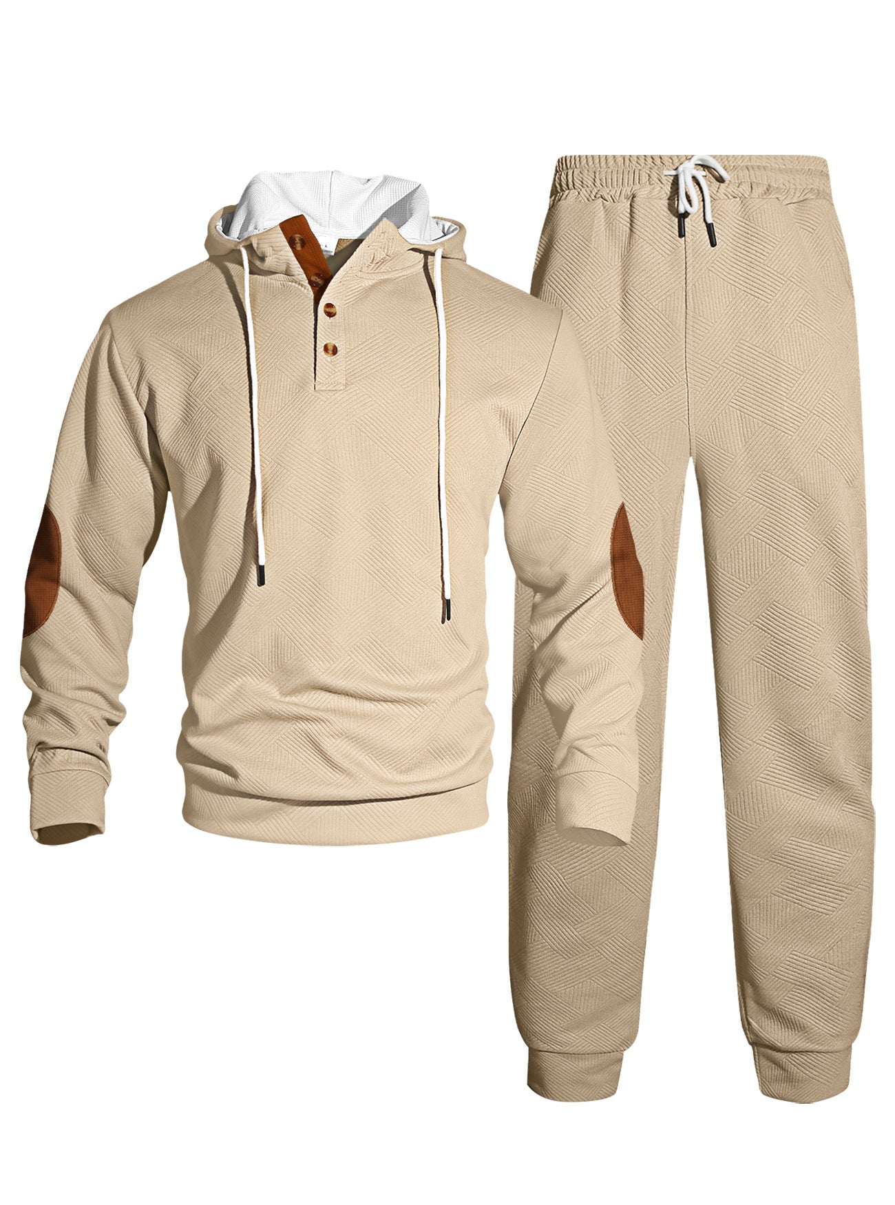 Herren Jogginganzug Set Modern mit Knopfverschluss Größe XL