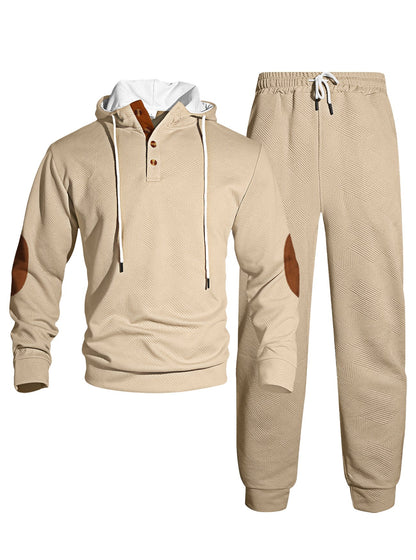 Herren Jogginganzug Set Modern mit Knopfverschluss Größe XL