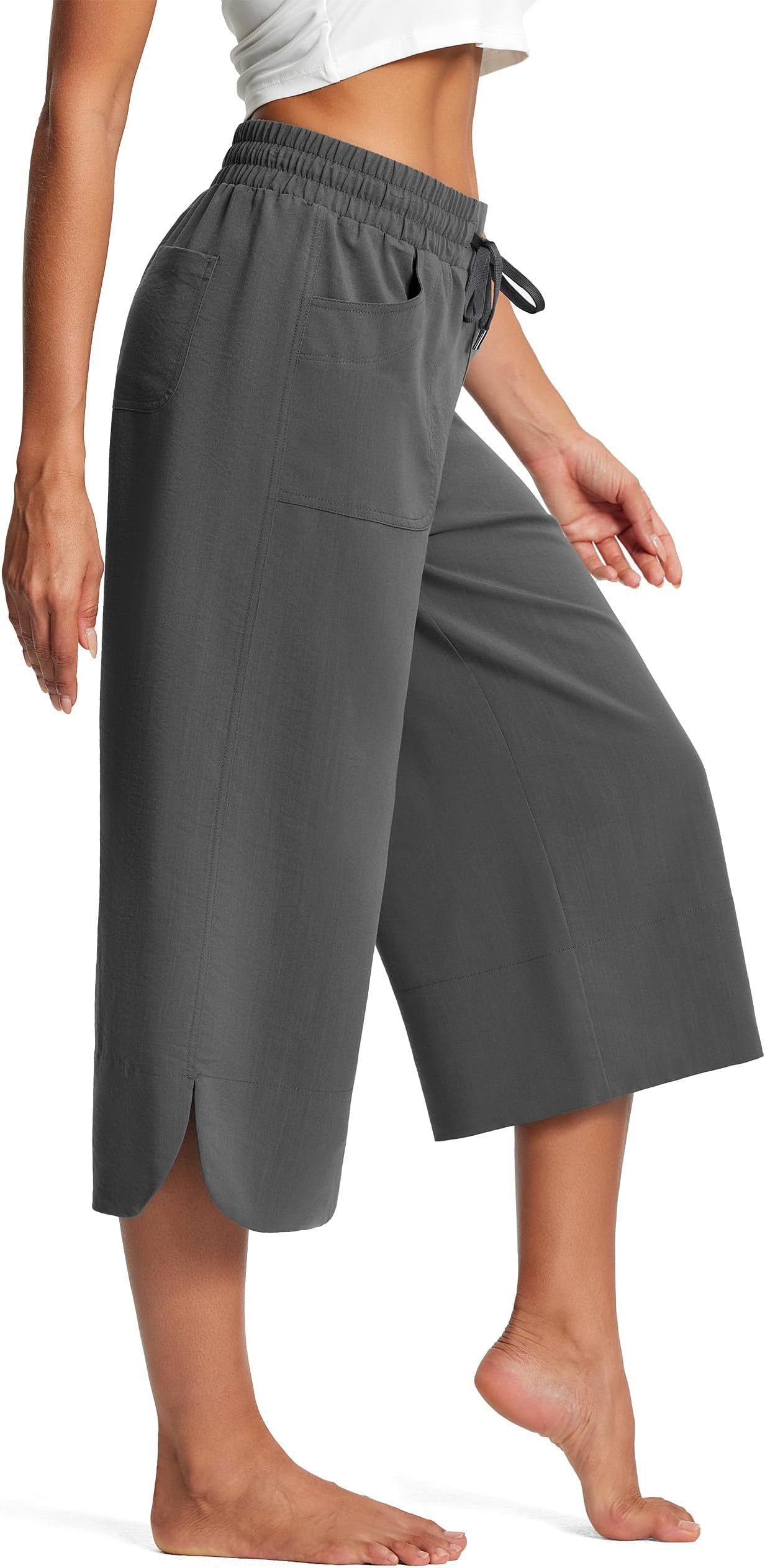 Bequeme Damen Culotte Elastisch Mit Taschen