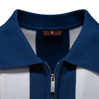 Herren Polo-Shirt Streifenmuster Modern Baumwolle