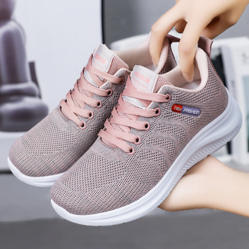 Damen Sportschuhe Atmungsaktiv Strickdesign Sneaker
