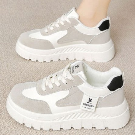 Damen Sneaker Plateau Sportlich Bequem Robust