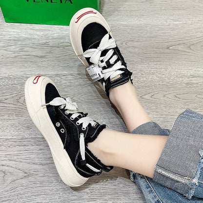 Damen Sneaker Trendy Schuhe mit Schnürung Modern