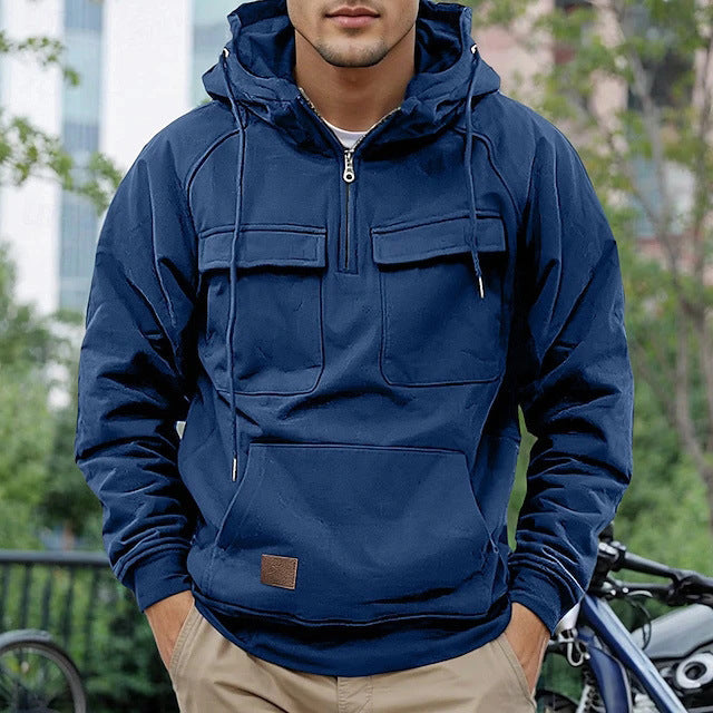 Herren Anorak Funktionsjacke Wasserabweisend mit Taschen