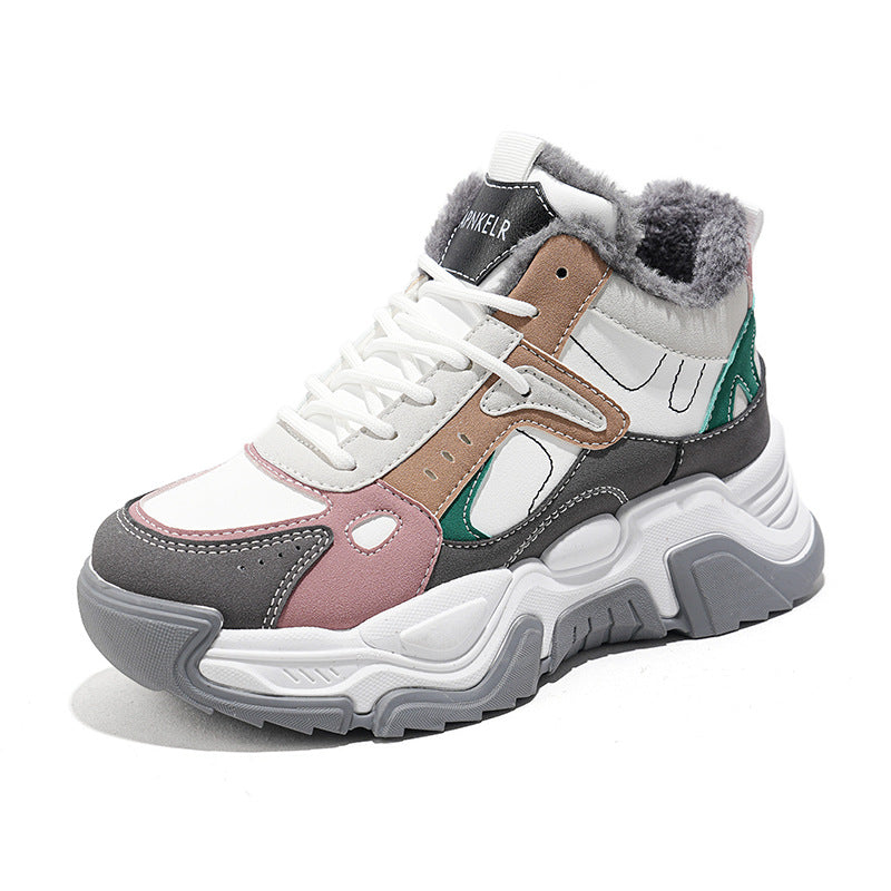 Damen Sneaker High-Top Weich Komfortabel Rutschfest