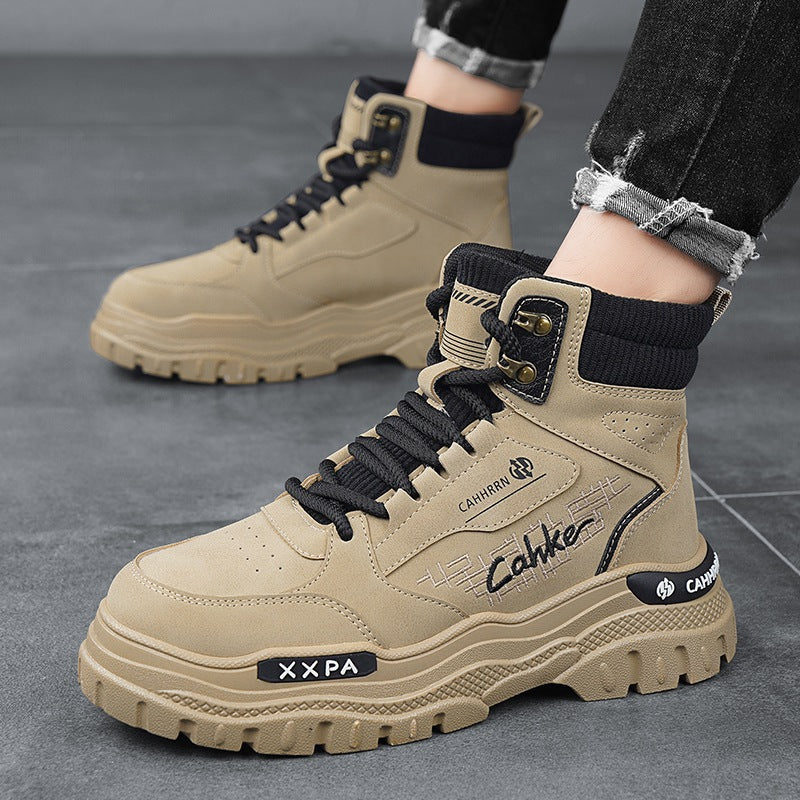 Damen Stiefel High-Top Boots Robust Wasserdicht Mit Gepolsterter Knöchelpartie