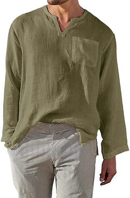 Herren Langarmhemd Lässig Casual Berlin Stil