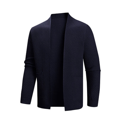 Herren Strickjacke Offener Kragen Modern Trendy