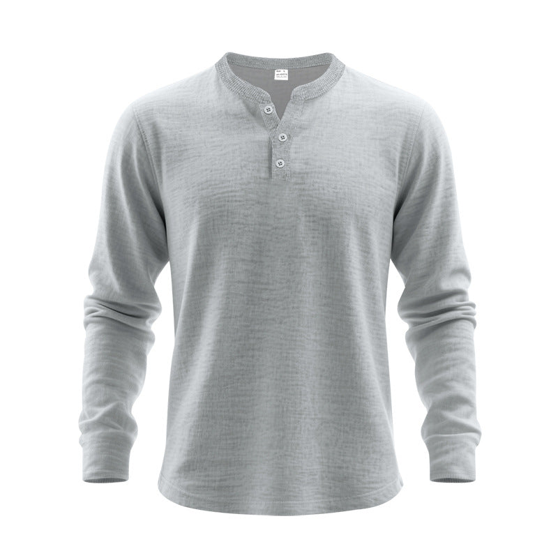 Herren Langarm-Shirt Weich Baumwolle Komfort