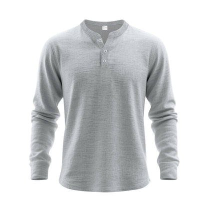 Herren Langarm-Shirt Weich Baumwolle Komfort