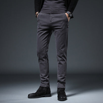 Herren Slim-Fit Hose Elastisch Bequem Mit Taschen