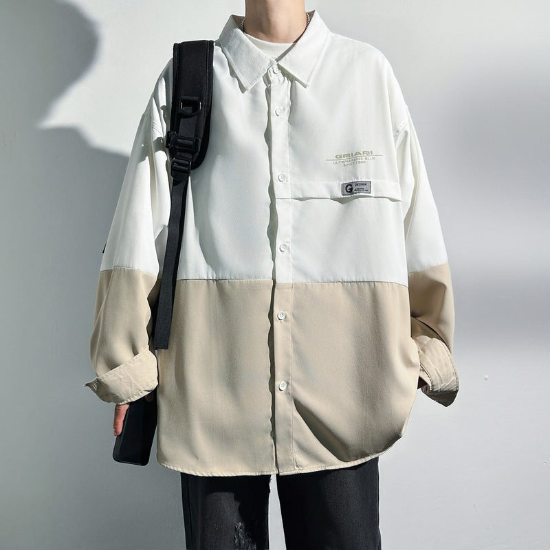 Herren Oversized Hemd Mit Taschen Groß