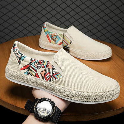 Damen Espadrilles Slip-On Sneaker Bunt Ethno Motiv Sommer