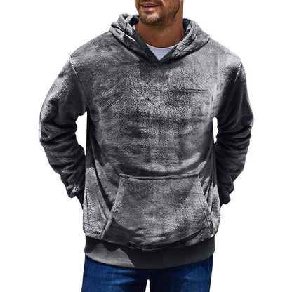 Herren Fleece Pullover Kapuzen Sweatshirt Kuschelig Warm