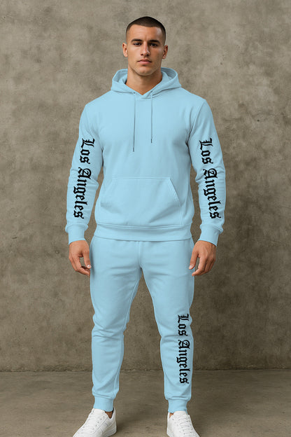 Sportlicher Herren Hoodie Jogginganzug Set Grau